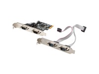 LANBERG KARTA PCI-E/4*COM 9PIN + ŚLEDŹ LP