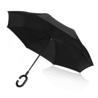 PLATINET SEMI AUTO NYLON BLACK PARASOL 45006