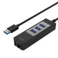 UNITEK Y-3045C ADAPTER USB3.0/GIGABIT+HUB 3*USB3.0