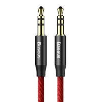 BASEUS YIVEN M30 KABEL JACK3,5MM 1.5M  RED/BLACK