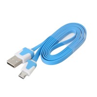 OMEGA KABEL FLAT USB/MICRO USB 1M BLUE 41857