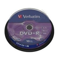 VERBATIM DVD+R 4,7GB *16 CAKE10 43498