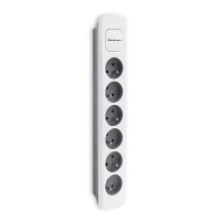 QOLTEC LISTWA ZASILAJĄCA 6P 1,8M WHITE/GREY 50297