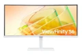 Samsung Monitor 34 cale ViewFinity S6 VA 3440x1440 UWQHD 21:9 1xHDMI 1xDP 2xTB 4.0(90W/15W) 3xUSB 3.0 LAN(RJ45) 5ms 100Hz HAS+PIV zakrzyw. gł. biały 3