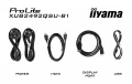 IIYAMA Monitor 23.8 cala ProLite XUB2492QSU-B1 IPS,QHD,USB-C,100Hz,3xUSB(3.2),HDMI,DP  300cd/m2,FreeSync,2x2W,HAS(150mm),PIVOT