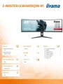 IIYAMA Monitor 45 cali G-Master GCB4580DQSN-B1, VA,DQHD,165HZ,USB-C-DOCK,RJ45,32:9,  1500R,450cd/m2,3000:1,0.8ms,3xUSB,2xHDMI,1xDP,2x3W,PowerDelivery-