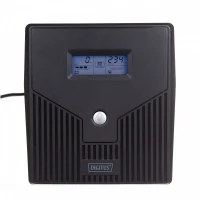 Digitus Zasilacz awaryjny UPS Line-Ineractive LCD, 1000VA/600W, 2x12V/7Ah, AVR, 4xSCHUKO, USB, RS232, RJ45