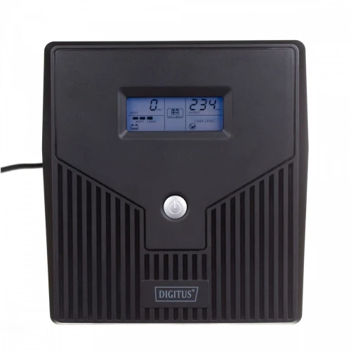 Digitus Zasilacz awaryjny UPS Line-Ineractive LCD, 1000VA/600W, 2x12V/7Ah, AVR, 4xSCHUKO, USB, RS232, RJ45