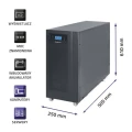 Qoltec Zasilacz awaryjny UPS, on-line, czysta fala sinusoidalna, 10kVA, 8kW, LCD USB