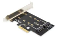 Digitus Karta rozszerzeń (Kontroler) M.2 NGFF/NVMe SSD PCIe 3.0 x4 SATA 80, 60, 42, 30 mm