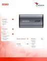 Adata Dysk zewnętrzny SSD SE880 500GB USB3.2A/C Gen2x2
