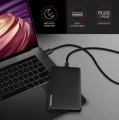 AXAGON EE25-SLC Obudowa zewnętrzna plastikowa, bezśrubowa, USB-C 3.2 GEN 1 SATA 6G 2.5", czarna