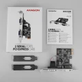 AXAGON PCEA-S2N Kontroler PCIe 2x port szeregowy RS232 250 Kbps, w zestawie SP & LP