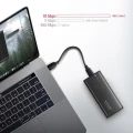 AXAGON EEM2-SB2 Obudowa zewnętrzna aluminiowa bezśrubowa USB-C 3.2 Gen 2 - M.2 NVMe / SATA SSD 30-80mm ALU pudełko czarne + USB-A - USB-C redukcja