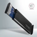 AXAGON EEM2-SB2 Obudowa zewnętrzna aluminiowa bezśrubowa USB-C 3.2 Gen 2 - M.2 NVMe / SATA SSD 30-80mm ALU pudełko czarne + USB-A - USB-C redukcja