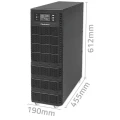 Qoltec Zasilacz awaryjny UPS 10kVA | 10000W | Power Factor 1.0 | LCD |  EPO | USB | On-line
