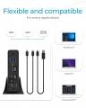 IcyBox Obudowa IB-382H-C31 2,5/3,5 HDD z wbudowanym HUB 1xUSB-C, 2xUSB -A,  12V2A