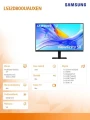 Samsung Monitor 32 cali ViewFinity S80UD IPS 3840x2160 UHD 16:9 1xHDMI 1xDP 1xUSB-C 90W 3xUSB 3.0 LAN KVM 5ms PinP/PbyP 60Hz HAS+PIV płaski 3YOn-Site