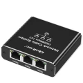 Qoltec Rozdzielacz Splitter Ethernet mini SWITCH 1x3 RJ45 | 1000Mb/s |  USB-C | Aluminium