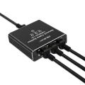 Qoltec Rozdzielacz Splitter Ethernet mini SWITCH 1x3 RJ45 | 1000Mb/s |  USB-C | Aluminium