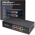 Qoltec Przełącznik sieciowy SWITCH FAST Ethernet 8x RJ45 PoE 2x RJ45 Uplink 1x SFP | 120W | 1000Mb/s
