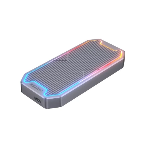 Unitek Obudowa dysku SSD M.2 NVMe/SATA 10Gbps, RGB; S1210B
