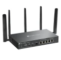 TP-LINK Brama sieciowa gigabitowa Omada 4G+ Cat6 AX3000 VPN with 4-Port PoE+PORT: 1× Gigabit SFP WAN/LAN Port, 1× Gigabit RJ45 WAN Port, 4× Gigabit WA