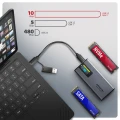 AXAGON EEM2-SD2 Obudowa zewnętrzna aluminiowa bezśrubowa USB-A/C 3.2 Gen2 M.2 NVMe/SATA display LCD