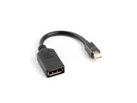 Lanberg Adapter mini Displayport (M) -> DisplayPort (F) na kablu 10cm    czarny