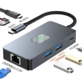 TB Adapter HUB USB C (7w1) HDMI USB SD/TF RJ45 (2500 Mbps) PD