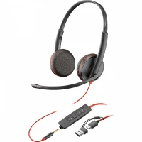 POLY Zestaw słuchawkowy Blackwire 3225 USB-C + USB-C/A (Bulk) 8X229A6