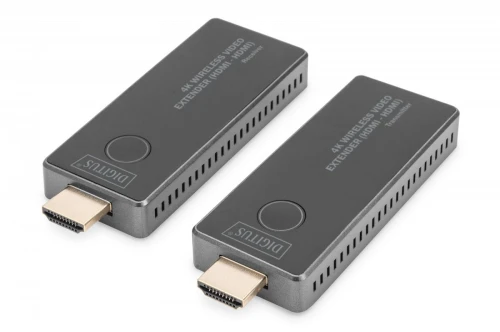 Digitus Przedłużacz/Extender HDMI bezprzewodowy 30m UHD 4K30Hz audio (zestaw)