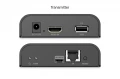 Digitus Przedłużacz (extender) po skrętce kat.6 HDMI 4K/60Hz z KVM USB 2.0 przez IP 1G lub do 120m/200m, max. 253 odbiorniki, ekran dotykowy - zestaw
