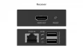 Digitus Przedłużacz (extender) po skrętce kat.6 HDMI 4K/30Hz z KVM USB 1.1 do 40m/70m, max. 253 odbiorniki, sterowanie IR - zestaw (odbiornik/nadajnik