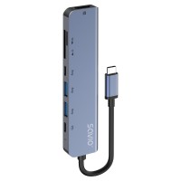 Savio HUB USB-C 7w1 AK-82