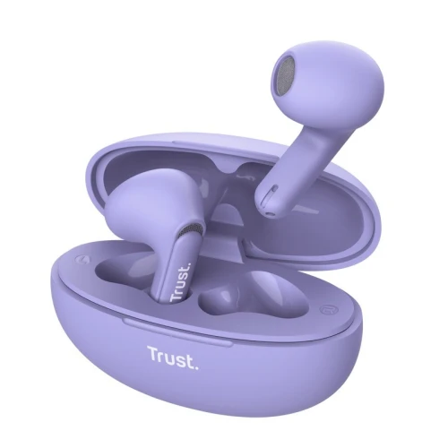 Trust Słuchawki earbuds Yavi Bluetooth ENC fioletowe