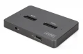 Digitus Stacja dokująca USB-C 3.2 Gen2 dla dysków SSD M.2 Duo NVMe oraz SATA (max. 2x 4 TB) z czytnikiem kart SD-Express 7.1 (max. 2 TB), czarna