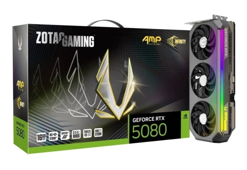 ZOTAC Karta graficzna GeForce RTX 5080 AMP EXTREME INFINITY 16GB GDDR7 256bit 3DP/HDMI