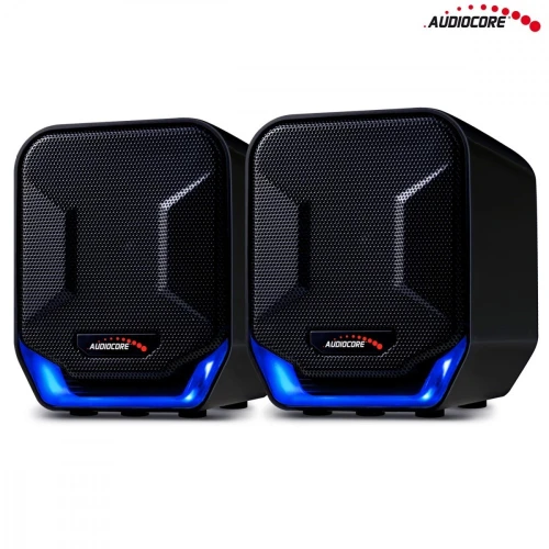 Audiocore Głośniki komputerowe 6W USB AC865B Czarno-niebieskie