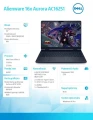 Dell Laptop Alienware 16x Aurora AC16251 Win11Pro C9 275HX/64GB/2TB/16.0 WQXGA/GeForce RTX 5070/WLAN + BT/RGB Backlit Kb/6 Cell/280W
