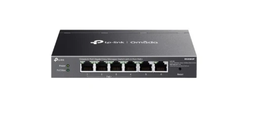 TP-LINK Przełącznik Omada 6-Port ES206GP  Easy Managed Switch with 4-Port PoE+    PORT: 4× Gigabit PoE+ Ports, 2x Gigabit Non-PoE Ports