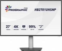 IIYAMA Monitor 27 cali ProGraphic HB2701UHSNP-B1 4K,IPS BLACK 2.0,450cd,VESA USB-c dock(PD:96W),HDMI,DP,DAISY/CHAIN,4xUSB,RJ45,3000:1,sRGB:100%,DCI-P3