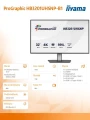 IIYAMA Monitor 31.5 cala ProGraphic HB3201UHSNP-B1 4K,IPS BLACK 2.0,450cd,VESA USB-c dock(PD:96W),HDMI,DP,DAISY/CHAIN,4xUSB,RJ45,3000:1,sRGB:100%,DCI-