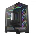 MODECOM Obudowa PC VOLCANO STELLAR PLUS ARGB MIDI 8F Czarna