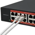 Qoltec Przełącznik sieciowy SWITCH Gigabit Ethernet PoE | 16x RJ45 | 2x SFP | 1000 Mb/s