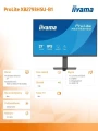 IIYAMA Monitor 27 cali XB2793HSU-B1 IPS, HDMI, DP, 2x2W, 2xUSB, 350cd, 1500:1, HAS 150/PIVOT