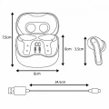 Audiocore Słuchawki bezprzewodowe AC591 PRO ANC , ENC, 6 mikrofonów, etui ładujące