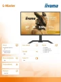IIYAMA Monitor 25 cali GB2791QSU-B1 0.6ms,DP,2xHDMI 2.1 ,320Hz, Fast IPS,  WQHD,350 cd/m2, USB HUB x4 (2x Type-A, 2x Type-C), G-SYNC compatible - HDMI