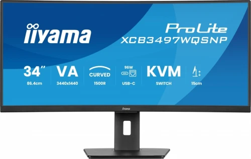 IIYAMA Monitor 34 cale XCB3497WQSNP-B1 + Norton Small Business card 250G PL