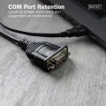 Digitus Kabel adapter USB 2.0 do RS232 (DB9) | Chipset FTDI (FT232RNL) | PVC, czarny | Mocowanie w tulejkach gwintowanych | 1.8m